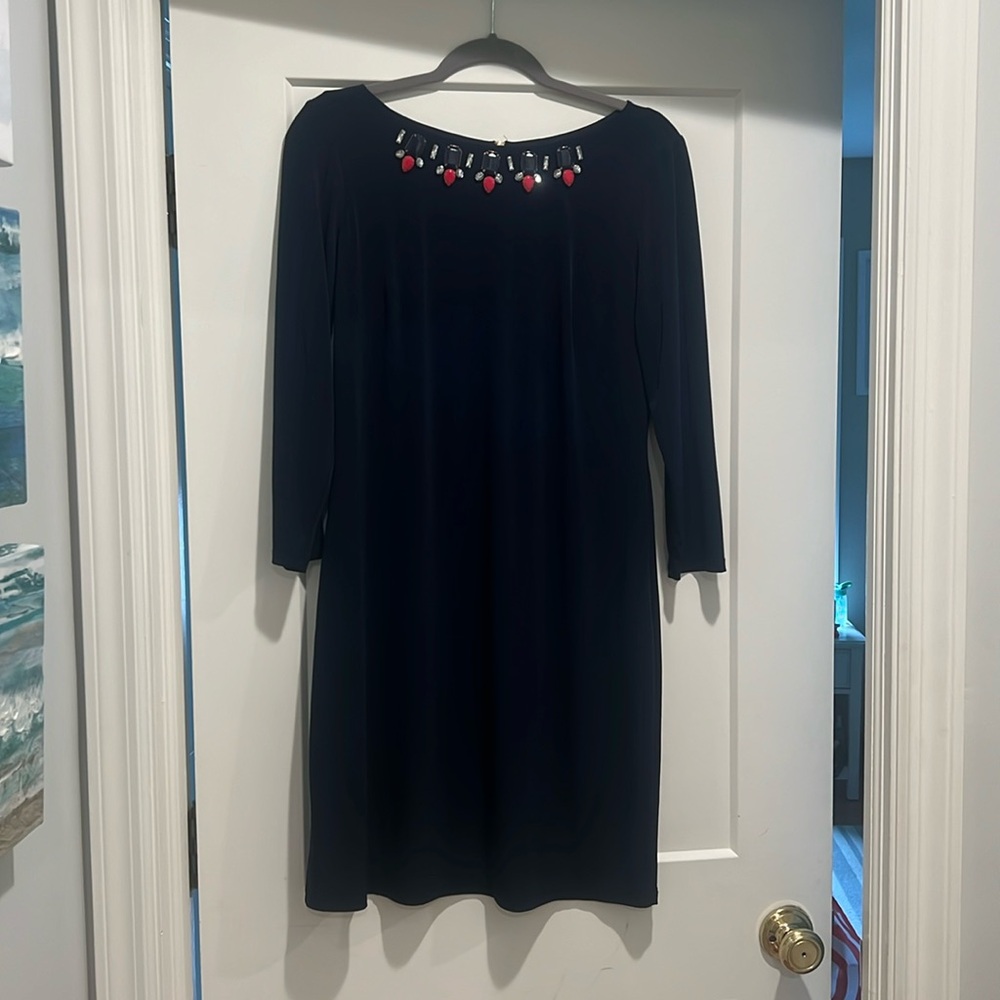 Vince Camuto 3/4 Sleeve Dress with Beaded detail